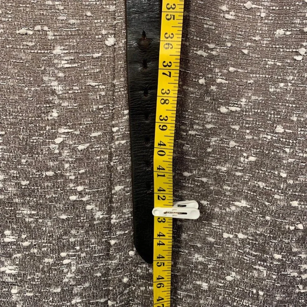 Levi's Black Full Grain Leather Belt Silver Tone Buckle Logo Men's Medium 36-38